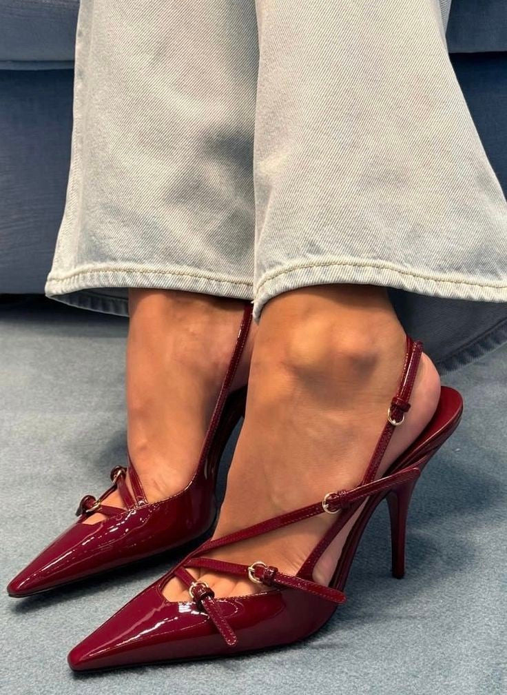 CALZADO PUMPS MIU BORGOÑA